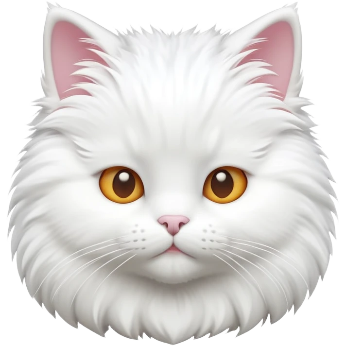3d animated white cat emoji