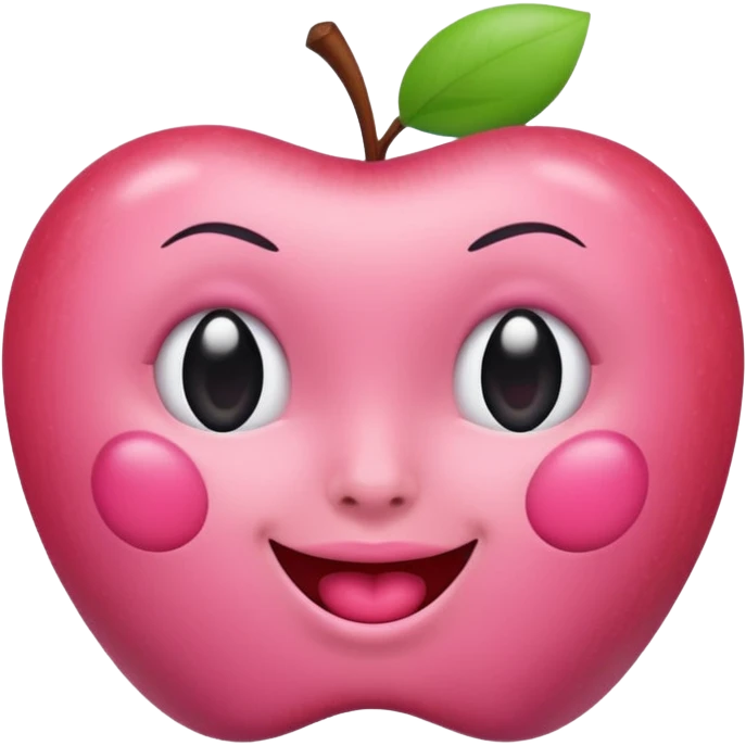 playful simple boobs, apple emoji style emoji