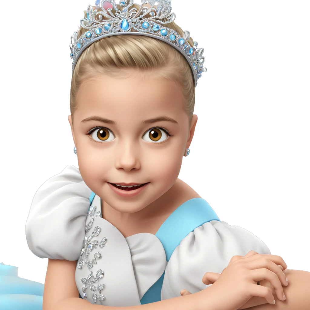 elegant girl with tiara emoji