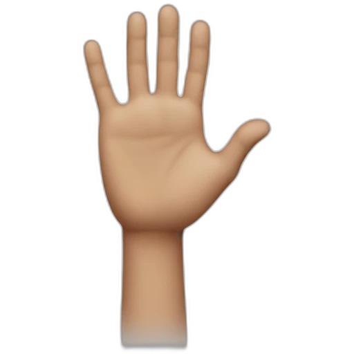 A hand  emoji
