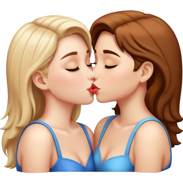 Girls kissing emoji