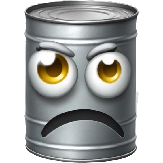 Useless dented metal can emoji
