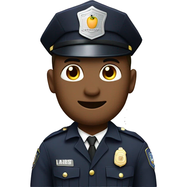 Police officer holding an eggplant in his hand ￼ emoji