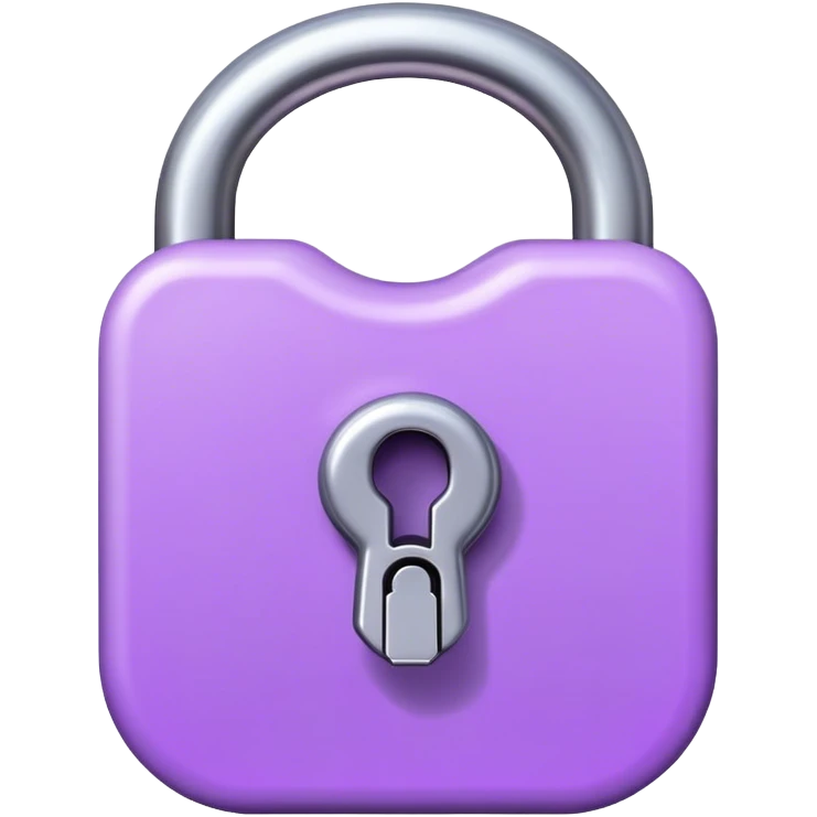 light purple Lock emoji
