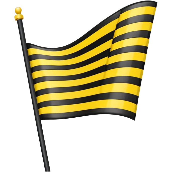 Create yellow line black line and yellow lined flag emoji