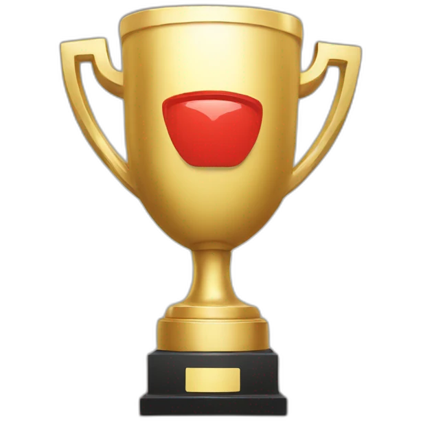 trophy with youtube logo emoji