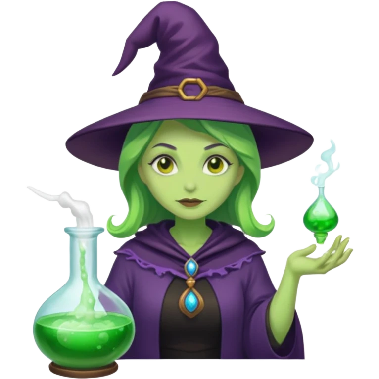 green witch cooking potion emoji