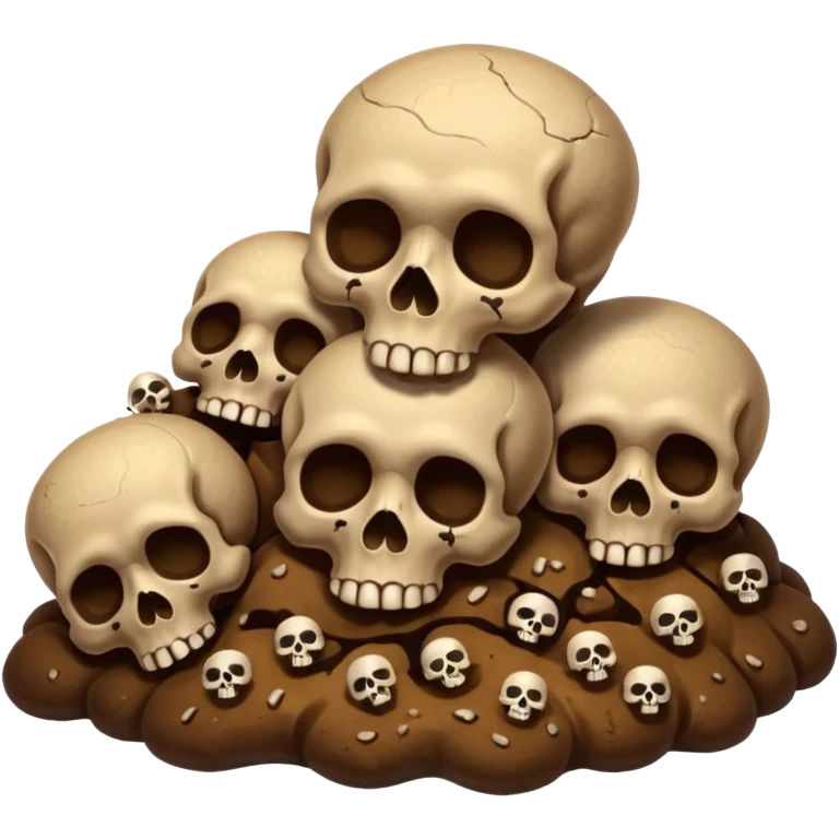 ((poop emoji))with bones and 3 skulls emoji