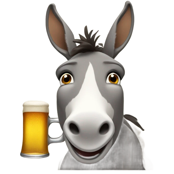 The donkey with beer emoji