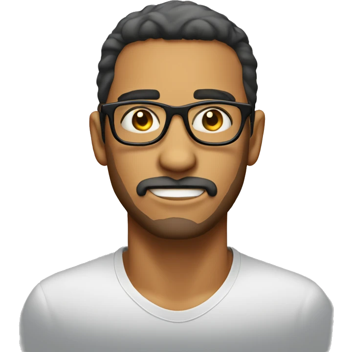 cool face with eyeglass and stubble emoji