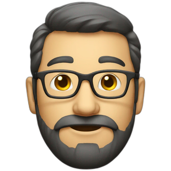 Neckbeard nerd emoji
