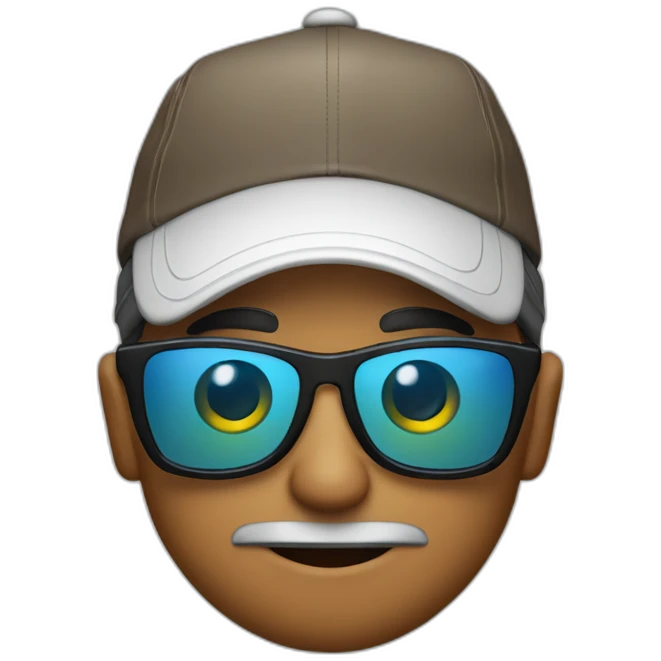 Hombre con gorra y gafas  emoji