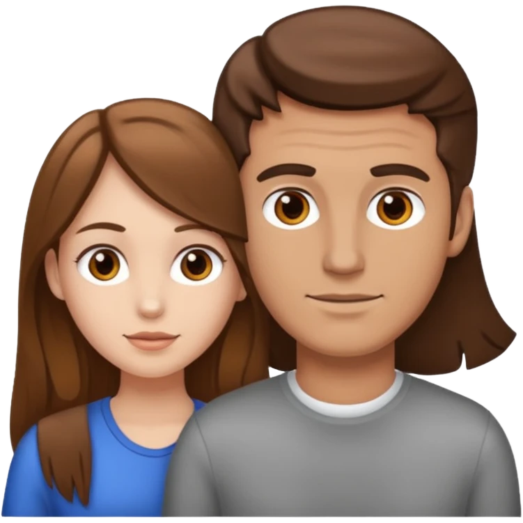 Brown haired white guy doggystyle sex with brown haired white girl emoji