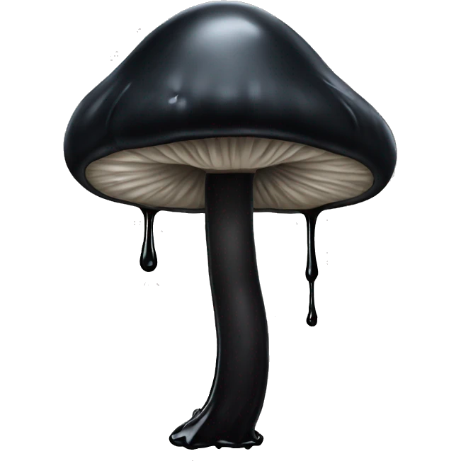 Black Dripping mushroom emoji