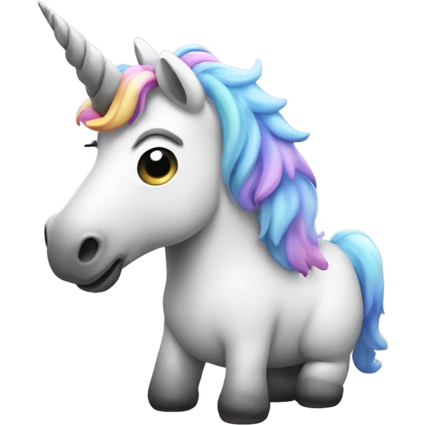 Unicorn pooping emoji
