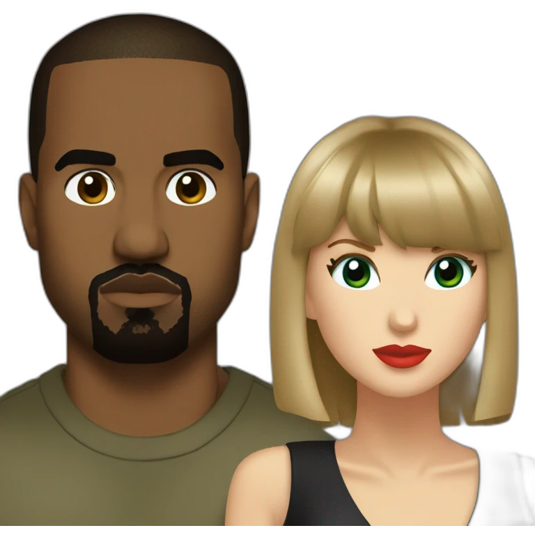 kanye west and taylor swift emoji