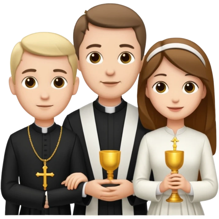 priest marrying a couple emoji