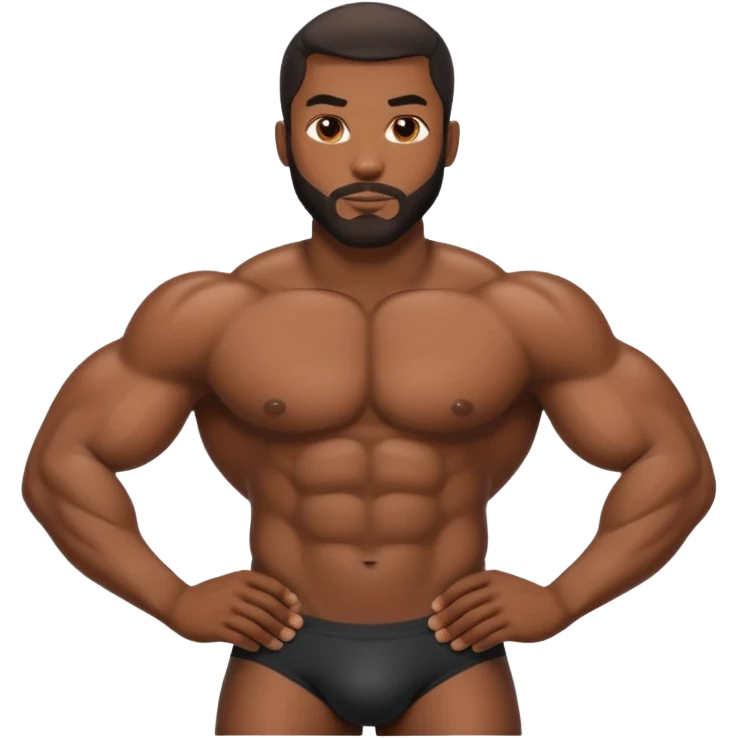 Giant big booty black oily man  emoji