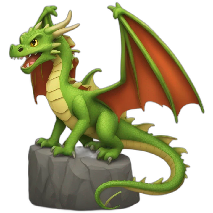 Dragon démoniaque qui détruit un royaume emoji