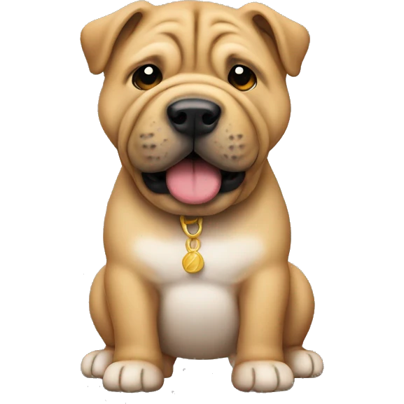sharpei with gong emoji