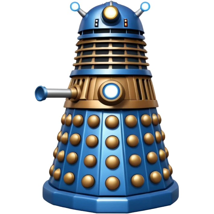 dalek silver, blue and bronze emoji