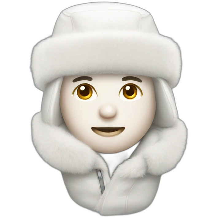 White ushanka emoji