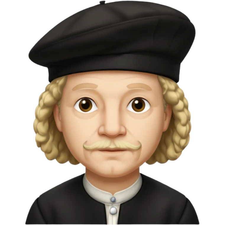 Rembrandt wear black berret hat emoji