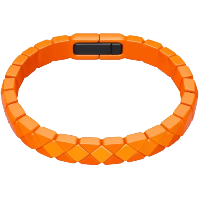 low poly orange bracelet  emoji