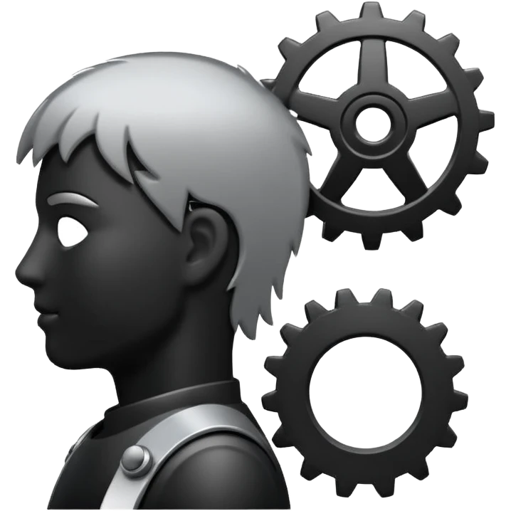 person icon with a small gear next to it emoji
