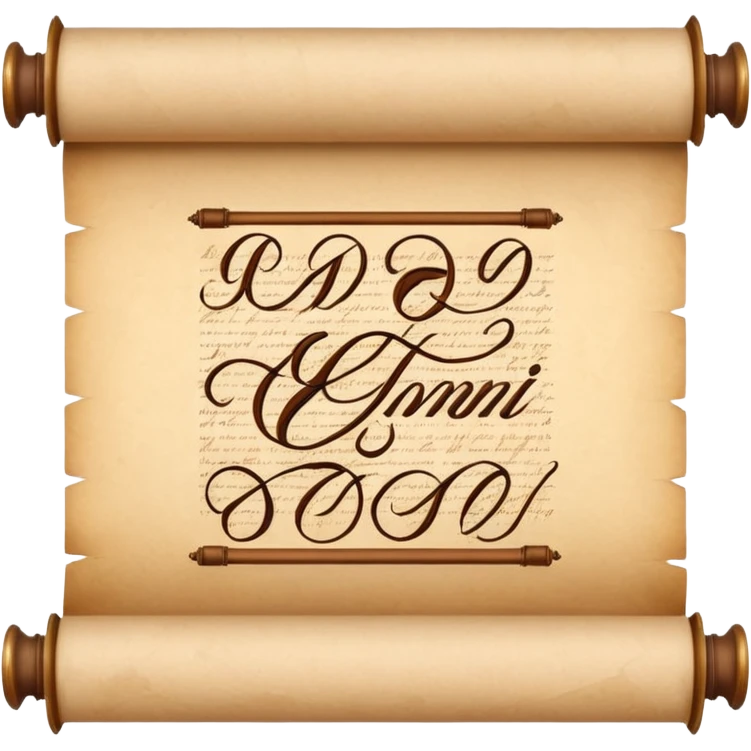 Calligraphy scroll emoji