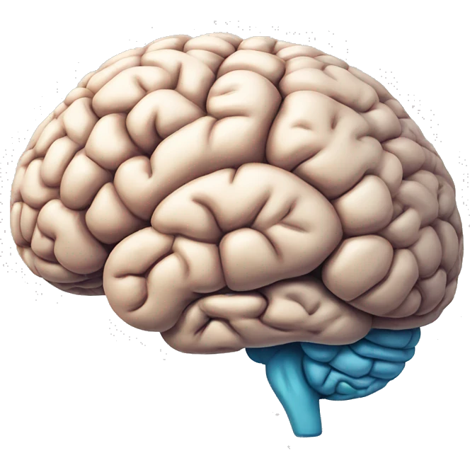 The human brain emoji