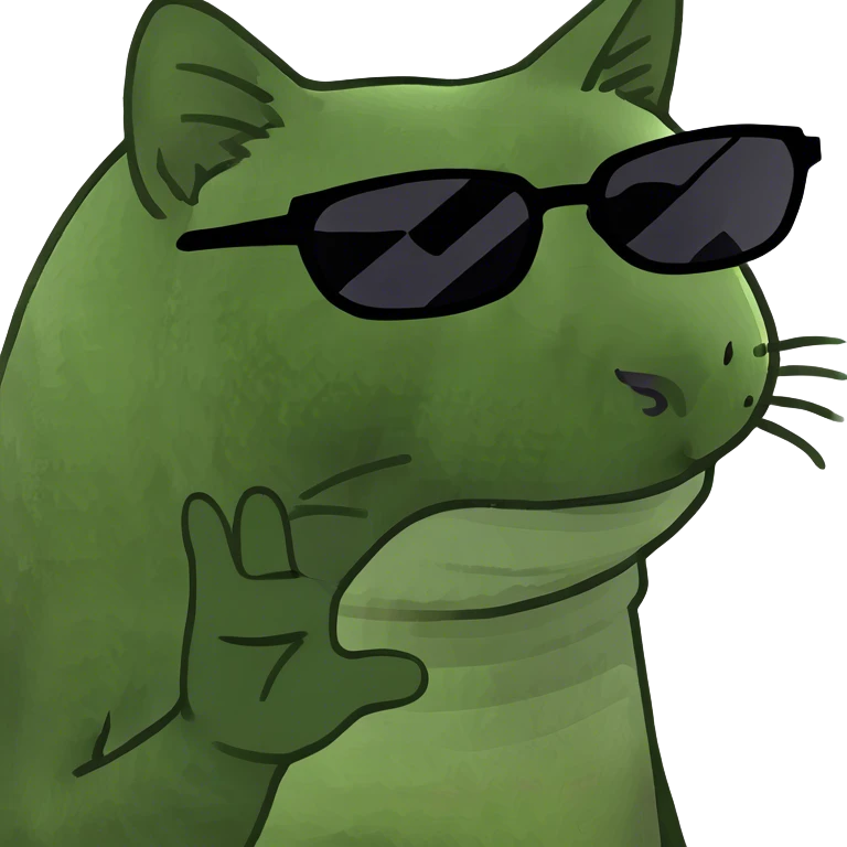 Cat with sunglasses emoji
