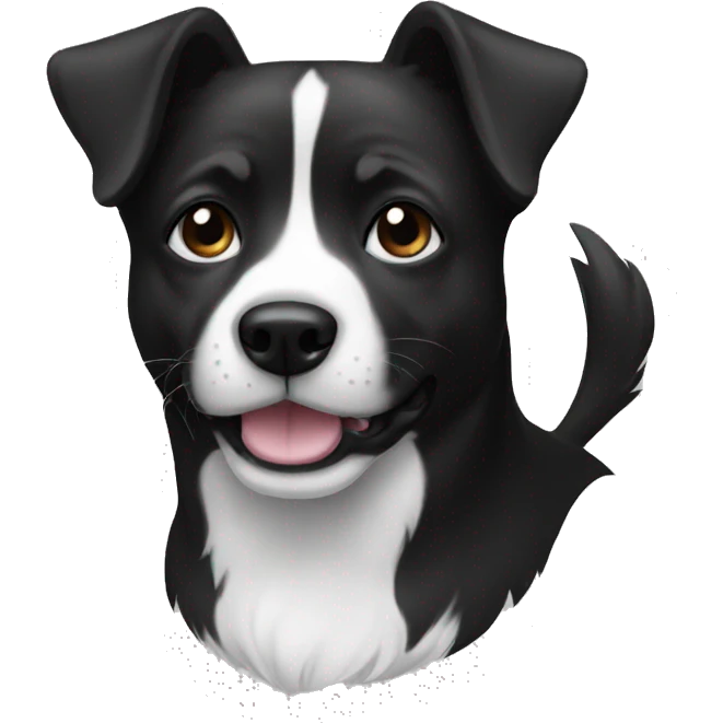 Dog black AND white  emoji