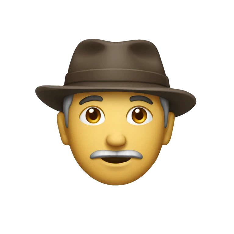 un homme avec une calvisi emoji