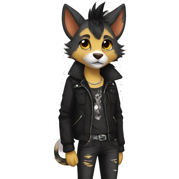 Anthro Punk Fursona  emoji