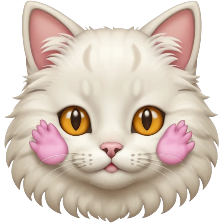 Shying cat and hands on head emoji
