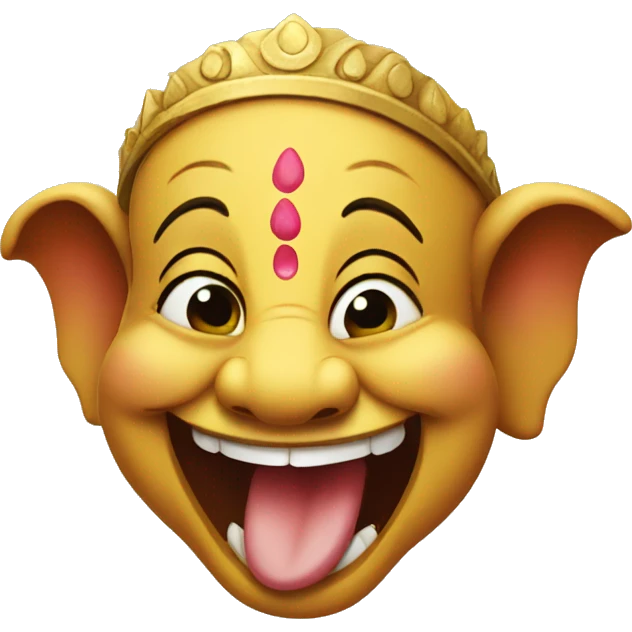 laughing ganesha emoji face emoji