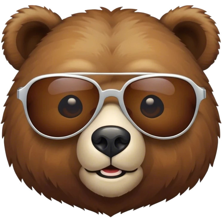 A bear with sunglasses emoji