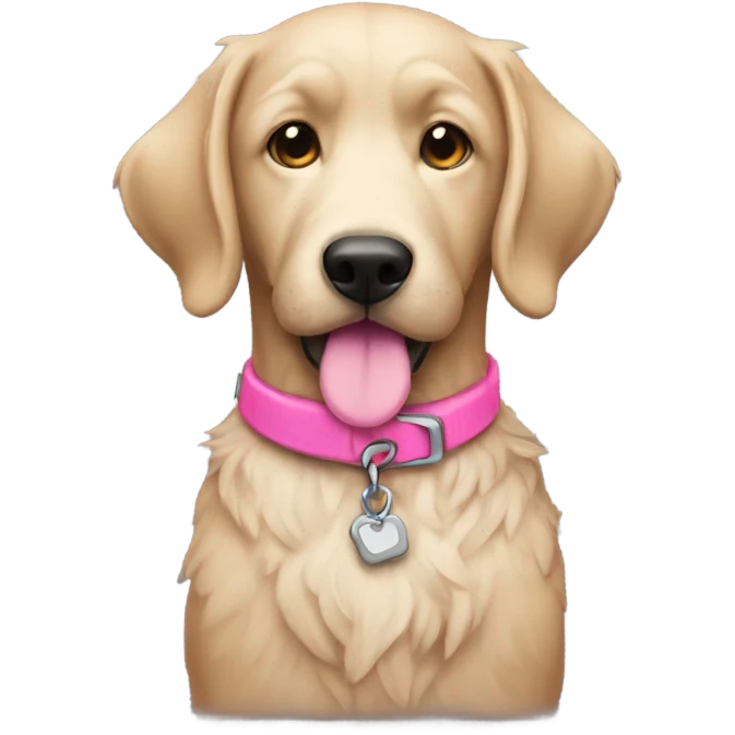 Doodle with pink collar emoji
