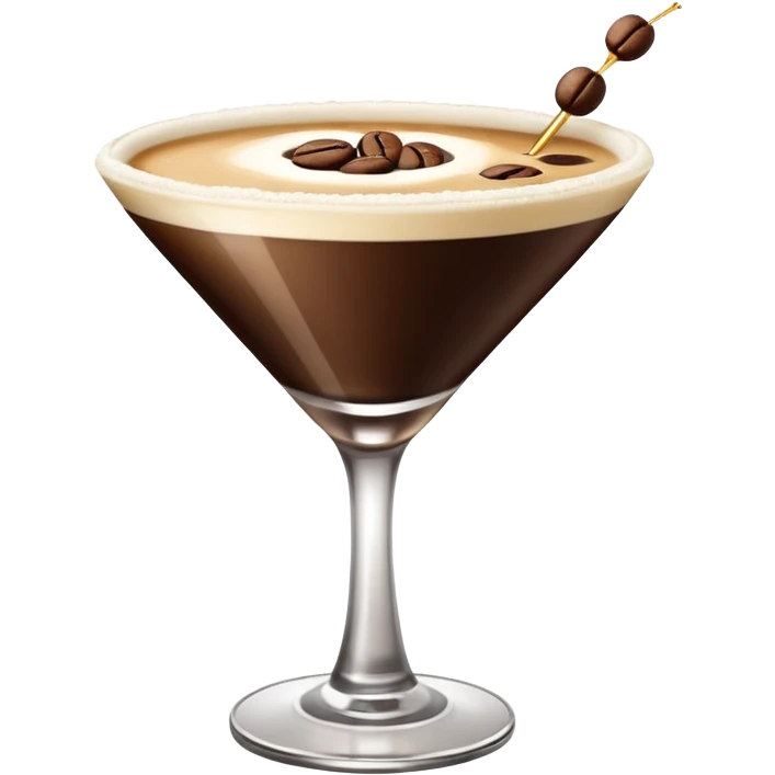espresso martini with foam emoji