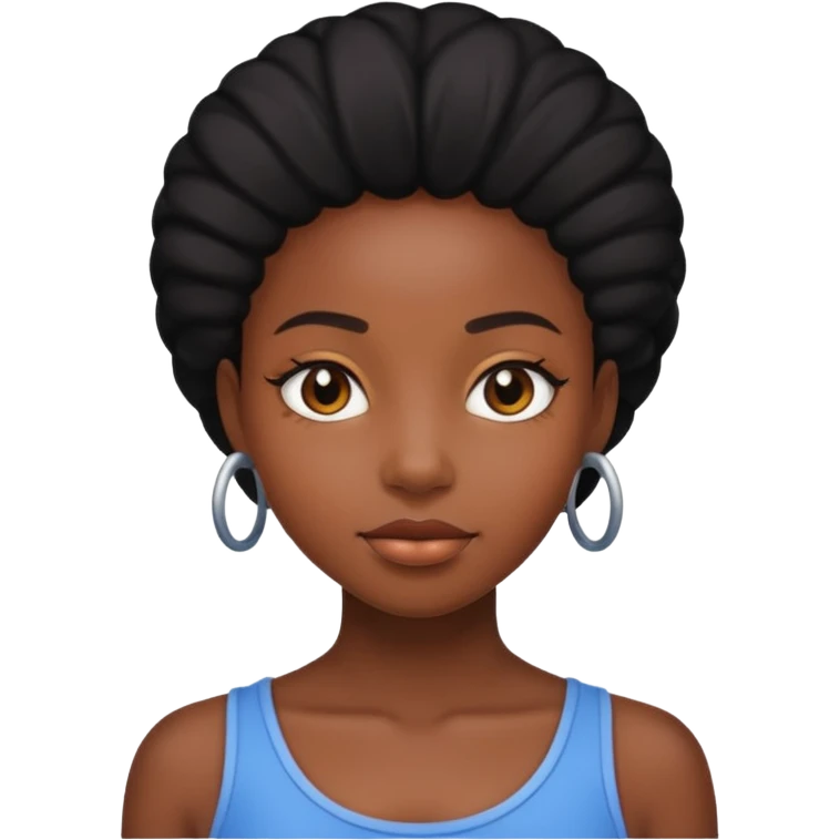 Black girl giving blowjob emoji