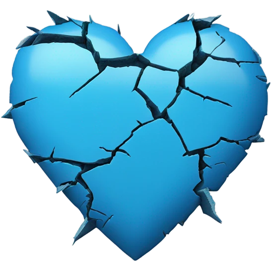 Blue broken heart  emoji