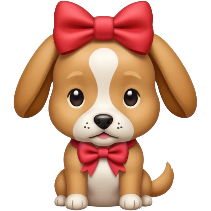 Dog with a bow emoji