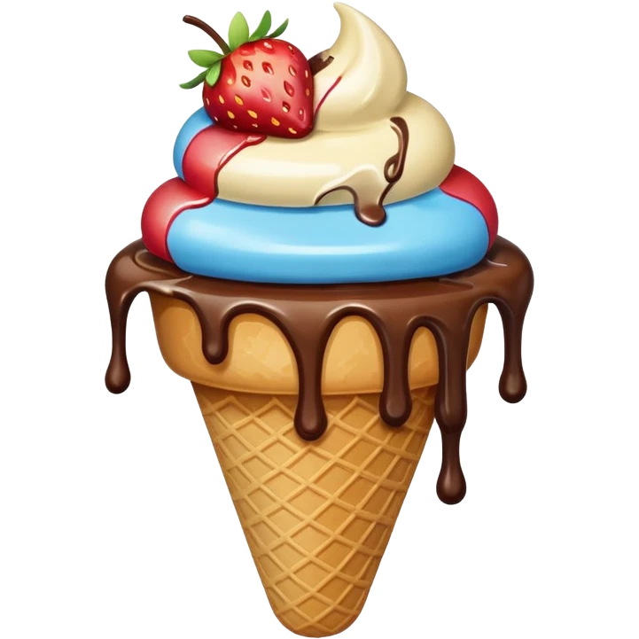 A Fallen ice cream emoji