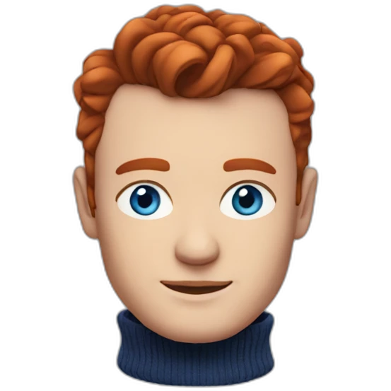 Jude law blue eyes turtleneck sweater red hair emoji