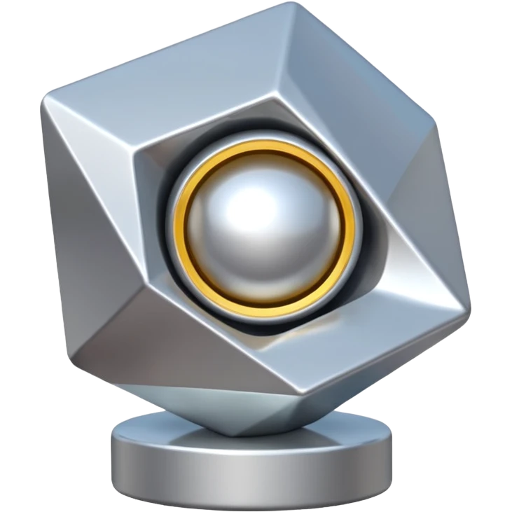 A modern abstract sculpture emoji