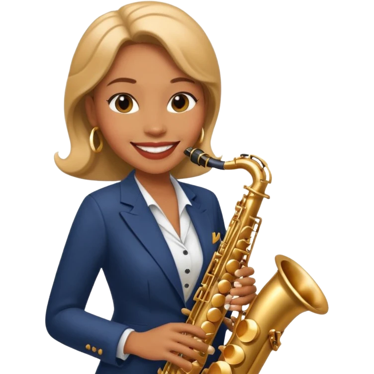 woman Swing jazz musician playing saxophone emoji