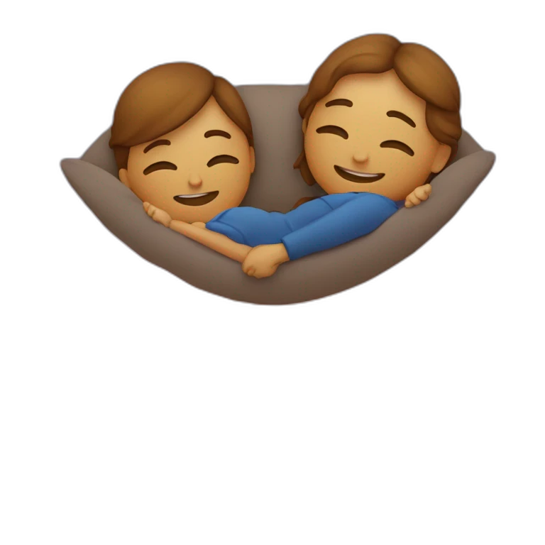 Deux personnes qui s’embrassent sur un couché de soleil emoji
