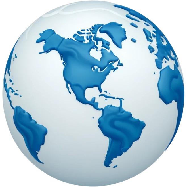 sphere globe planet, surface covered with white gas emoji
