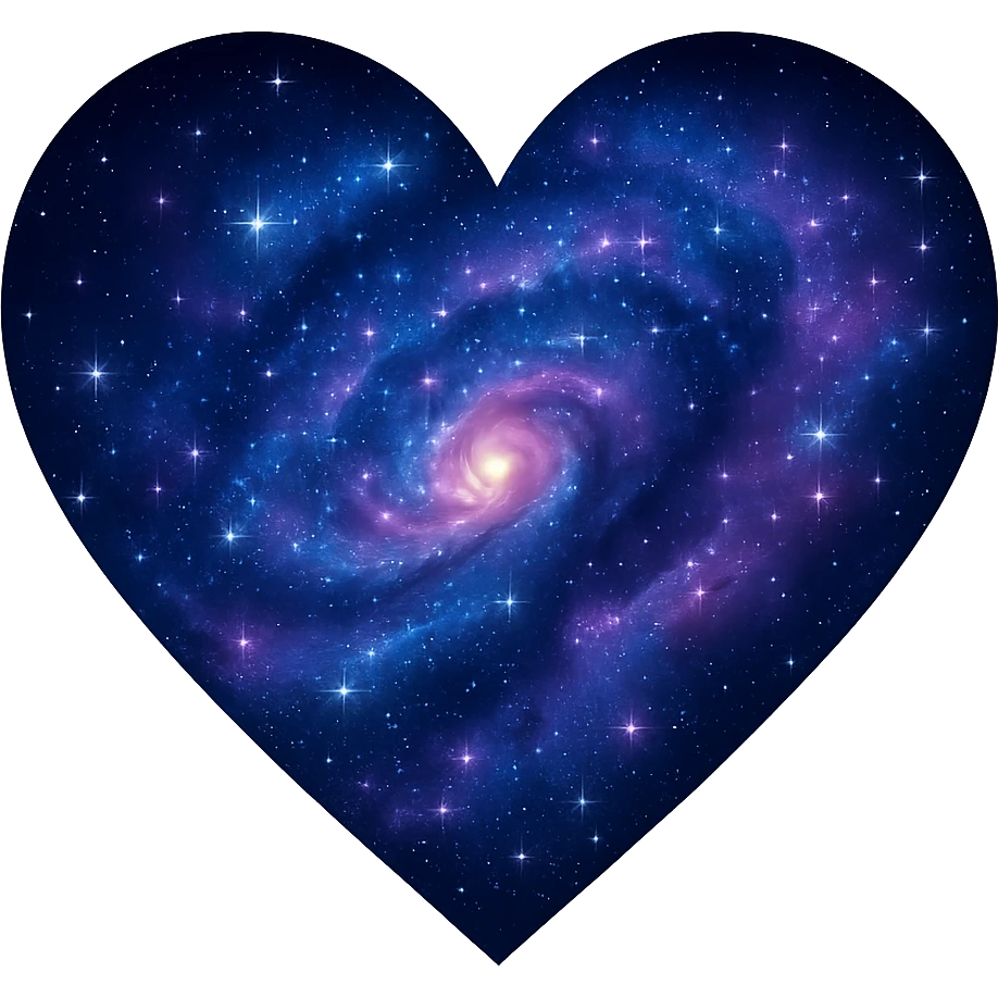 heart with a swirling galaxy pattern emoji